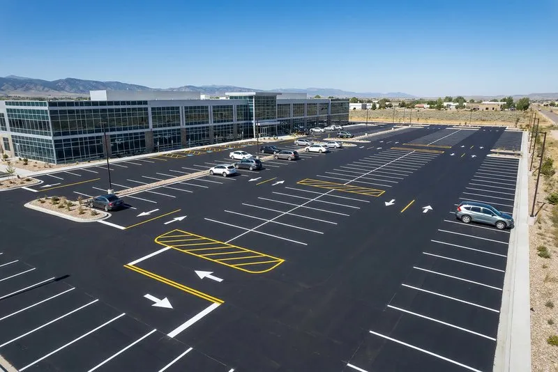 Commercial parking lot paving in Cheyenne Wyoming